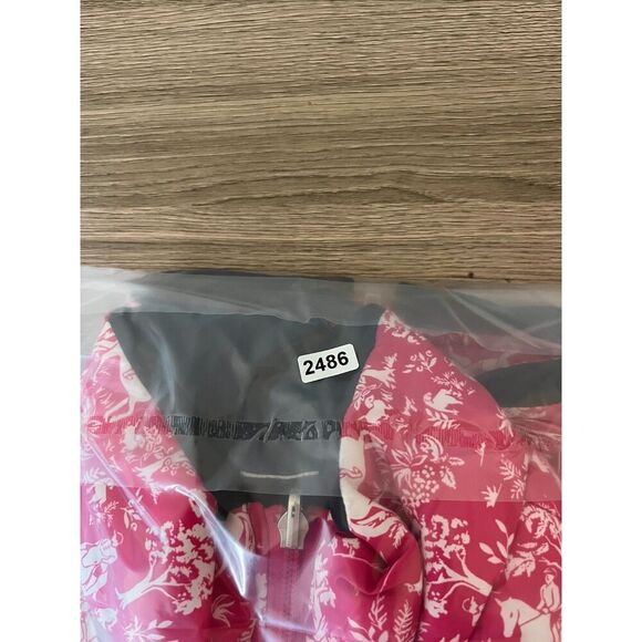 Ariat Down Puffer Vest Pink Horse Pattern Equestrian Full Zip XS/S *Read - Picture 5 of 10